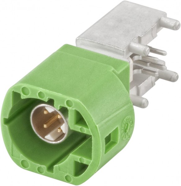 Right angle plug pcb w. housing Rosenberger D4S2UL-40MA5-L