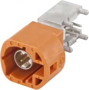 Right angle plug pcb w. housing Rosenberger D4S2UL-40MA5-M