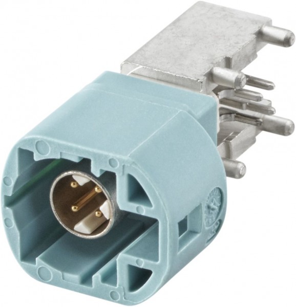 Right angle plug pcb w. housing Rosenberger D4S2UL-40MA5-O