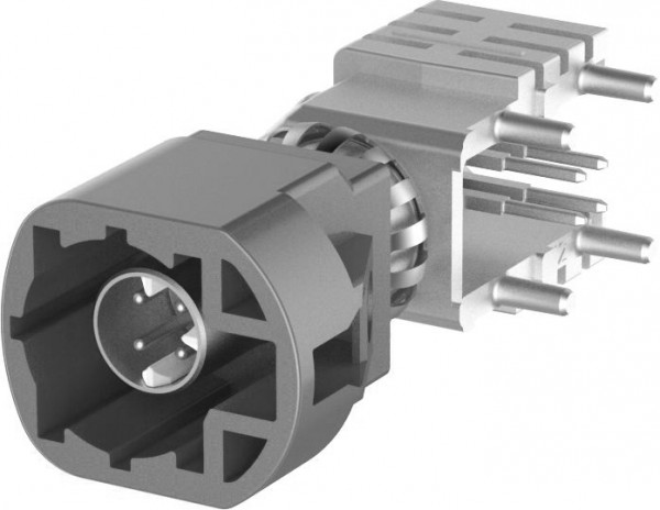 Right angle plug pcb w. housing Rosenberger D4S2UY-400A5-G