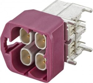 Right angle plug pcb w. housing Rosenberger E6S20D-40MT5-D