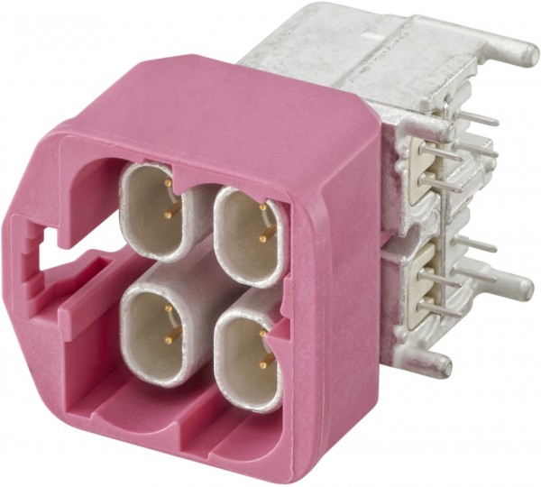 Right angle plug pcb w. housing Rosenberger E6S20D-40MT5-H