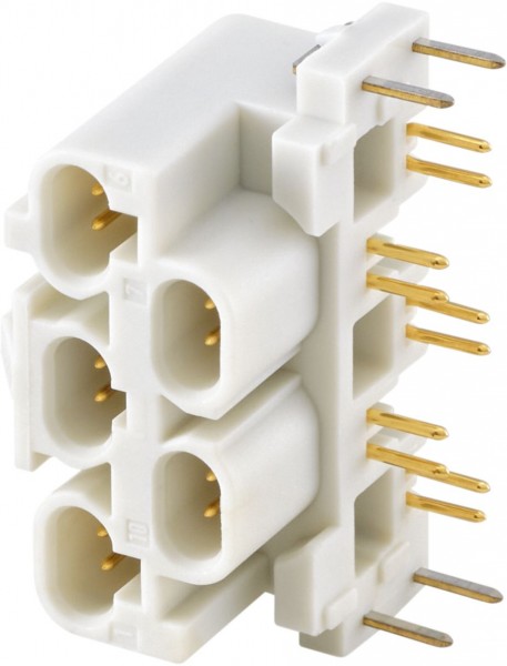 Right angle plug pcb w. housing Rosenberger E7S25L-40MX5-B