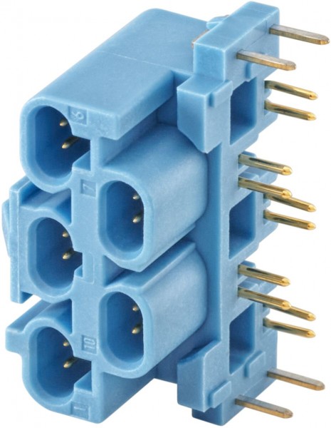 Right angle plug pcb w. housing Rosenberger E7S25L-40MX5-C